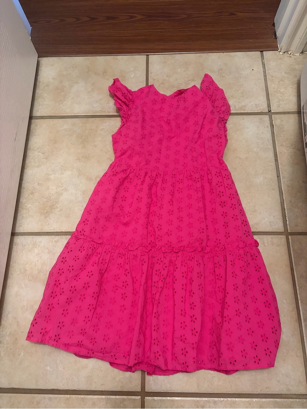 Girls Crewcuts j crew pink eyelet dress